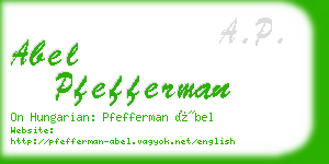 abel pfefferman business card